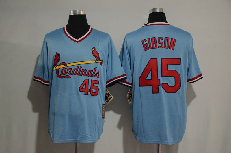 2017 MLB St Louis Cardinals #45 Gibson blue Jerseys->st.louis cardinals->MLB Jersey